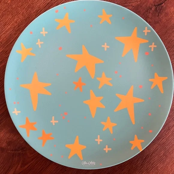 (2) Oh Joy! Star Pattern Plate - Blue and Gold - Coton Colors - Picture 1 of 2